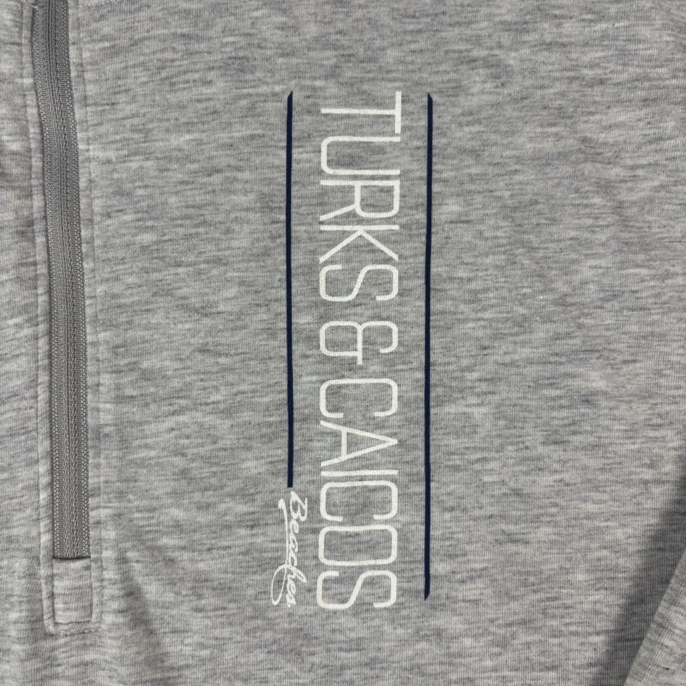Champion‎ Turks & Caicos Quarter Zip Pullover Mens 2XL Gray Heather Long Sleeve